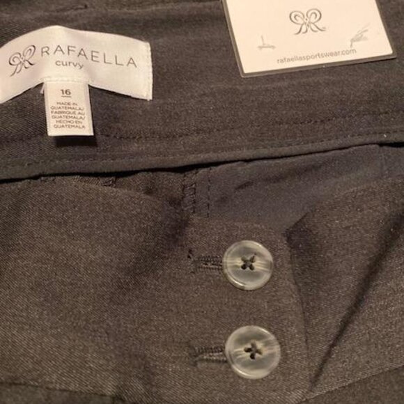 Rafaella Women's Curvy Fit Gabardine Bootcut Dress Pants, Graphite, Size 16 - Picture 5 of 7